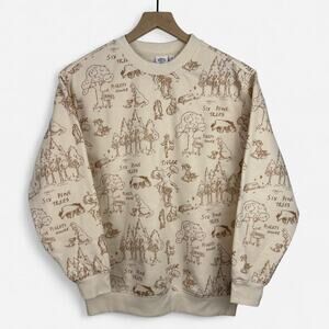 Disney winnie the pooh all over print crewneck